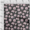 thumbnail image 2 of oneOone Tissu Popeline de Coton Sergé Vert Foncé Floral Rétro Matériel de Robe Tissu Imprimé Tissu au Mètre 56 Pouces de Large, 2 of 5
