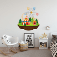 thumbnail image 2 of Circus Tent with Ferris Wheel and Roller Coaster with Forest Background Artwork Creative Design Vinyl Wall Decal - Fun House Hut Playground Art for Nursery and Kid's Room Wall Decoration 20" x 21", 2 of 5