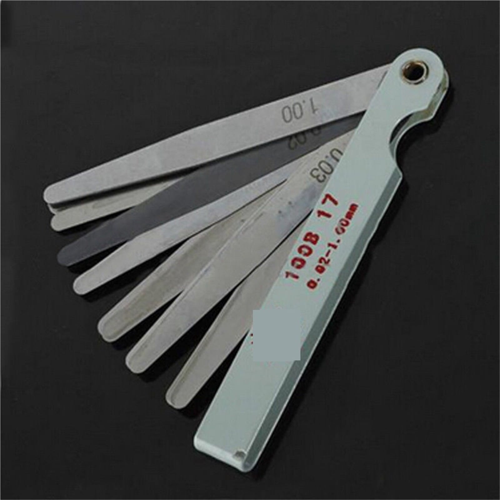 0.02 To 1 Mm 17 Blade Stainless Steel Thickness Gap Metric Filler Feeler Gauge Measure Tool For Feeler Gauge Valve Shim ,Easy Identification