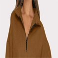 thumbnail image 6 of ‌LYMAYTER Casual Sweatshirt for Women‌‌ Oversized Half Zipper Top Casual Long Sleeve Solid Sweatsuit S-3XL, 6 of 9