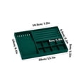 thumbnail image 3 of Suncoda Ornament Storage Box, Dark Green Jewelry Storage Box Ring Bracelet Necklace Classification Storage Box Bracelet Pendant Display Props Earring Jewelry Tray 13.77 X 29.4 In, 3 of 6