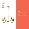 thumbnail image 3 of Alora Lighting CH558427BGOP Effie 4 Light 27" Wide Chandelier - Brushed Gold / Opal Glass, 3 of 7