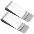 thumbnail image 3 of Miangastore 2 Pcs Pince à Billets en Acier Inoxydable Forme Pince à Billets Porte-Cartes de Crédit Pince à Cartes de Visite Pince à Billets pour Hommes Femmes, 3 of 9