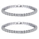 thumbnail image 1 of 2X Zirconia Cúbica 1 Tenis Cadena Pulsera Hombres Y Mujeres Joyas Latón / Cobre Material Broche Pulsera Enlace Joyas Plata, 1 of 5