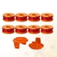 thumbnail image 2 of BRIGHTFUFU 10PCS / Set Cabezal de corte de corte Línea de nylon Cuerdas para cortar Bobinas de repuesto Bobinas con tapas Compatible para WORX WA0010 (Naranja), 2 of 8
