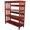 Legacy Decor 3 Tier Wooden Bookshelf / Bookcase Cherry Finish