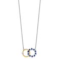 thumbnail image 2 of Primal Gold 14 Karat Two-tone Sapphire and Diamond 18-inch Circles Necklace, 2 of 4