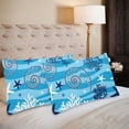 thumbnail image 2 of YUSDECOR Coquillages et Étoile de Mer Taie d'Oreiller Coussin Protecteur Couverture 20x30 Pouces, Ensemble de 2, 2 of 3