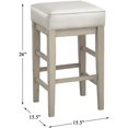 thumbnail image 3 of Lexicon Wrigley Counter Height Stool (Set of 2), 26" SH, White, 3 of 7