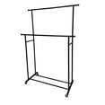 thumbnail image 3 of Mainstays Mainstays Double Garment Clothes Rack, Rich Black, Metal Frame, 3 of 11