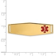 thumbnail image 2 of 14k Yellow Gold Epoxy Enameled Medical Alert Id Off Ctr Soft Plate # 820 Bracelet Component, 2 of 6