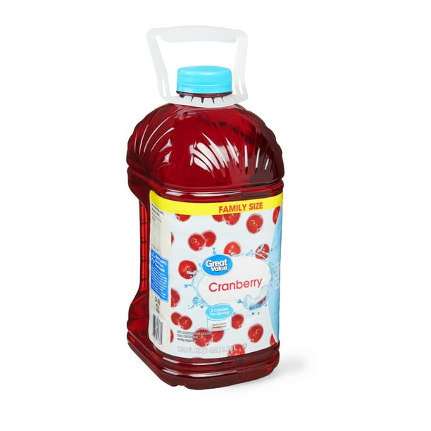 Great Value Diet 100 Cranberry Juice Blend Family Size, 128 Fl. Oz