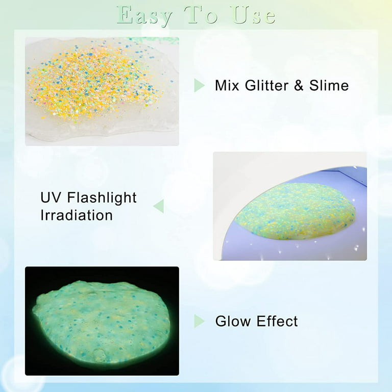 Glow in the dark Mica powder (0.35oz)- $45 each These glow in the dark  powder can be used for slime, nail art, epoxy resins, bath bombs,…
