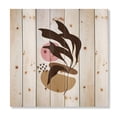 thumbnail image 3 of Designart 'Abstract Plants With Elementary Shapes' Modern Print on Natural Pine Wood, 3 of 5