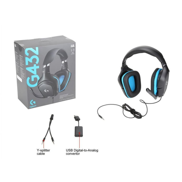 Buy LOGITECH G432 7.1 Gaming Headset - Black & Blue