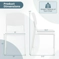 thumbnail image 2 of CHAUKY Stackable Dining Chairs Set of 2, Modern Kitchen Chairs w/Metal Legs & Curved Back, Load up to 350 LBS, Plastic Armless Side Chairs for Living Dining Room Home Restaurant, White, 2 of 9