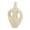 Beige Double Handle Solid Abstract Asymmetrical 11" x 4" x 17", variant on DecMode 14" Abstract Rounded Beige Paper Mache Vase with Double Openings