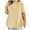 Z4-Yellow women's tops, variant on Qetyuw Plus Size Shirts for Women Cotton Linen Tops for Women Short Sleeve V Neck Tshirts Solid Basic Shirt Loose Fit Tees