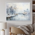 thumbnail image 2 of Designart "Winter Charm Parisian Eiffel Tower Views V" Oversized Cityscapes Framed Wall Art - Industrial Grey Paris Hallway Framed Wall Art Decor, 2 of 7