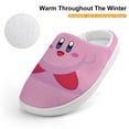 thumbnail image 4 of Pink Kirby Game Soft Plush Slippers for Boys Girls Winter Warm Cotton Slippers with Rubber Sole Non-Slip Kid's Slip on Shoes Fluffy House Slippers For Indoor And Outdoor, 4 of 8
