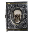 thumbnail image 6 of Gothic Skull Face With Scrollwork Book Shaped Decorative Trinket Box, 6 of 9