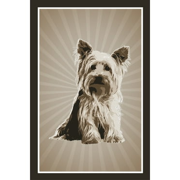 Dogs Yorkshire Terrier Painting Puppy Posters For Wall Funny Dog Wall Art Dog Wall Decor Puppy Posters For Kids Bedroom Animal Wall Poster Cute Animal Posters Cool Wall Art Print Poster 12x18