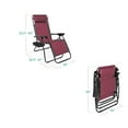 thumbnail image 3 of Best Choice Products Set of 2 Zero Gravity Lounge Chair Recliners for Patio, Pool w/ Cup Holder Tray - Burgundy, 3 of 8