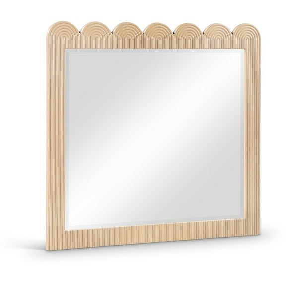 Meridian Furniture Scallop Natural Mirror