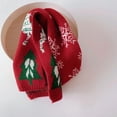 thumbnail image 4 of LEKODE Christmas Festive Knit Long Wrap Scarf for Adults, Reversible Cold‑Weather Neck Warmer for Holiday Parties and Everyday Winter Outfits E D One Size, 4 of 8