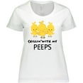 thumbnail image 3 of Inktastic Chillin' with My Peeps Women's Plus Size T-Shirt, 3 of 5