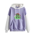thumbnail image 2 of Puntoco Mujeres Moda Casual Estampado Cuello Redondo Suelto Manga Larga Tops Cortos Blusa Sin Capucha Sudaderas Puntoco Puntoco-770, 2 of 5