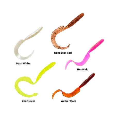Charlie s Worms Artificial Fishing Bait 6 Grub Freshwater Saltwater Bass Fishing Lures Scented Soft Baits 6pk