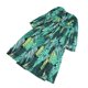 thumbnail image 3 of Vestido largo holgado verde con mangas largas tipo farol y escote en V profundo para mujer, estampado floral, verde XL, 3 of 14