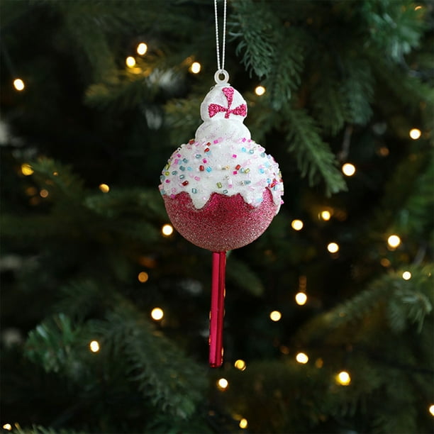 Colgante de Árbol de Navidad de Plástico para Decoración de Ambiente Festivo, Colgante para Ventana de Árbol de Navidad.