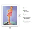 thumbnail image 2 of A Surprising Figure - Vintage Pin Up Girl Print by Edward Runci c.1949 - Fine Art Matte Paper Print (Unframed) 24x32in, 2 of 4