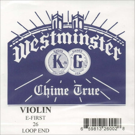 Westminster 4/4 Violin E String - Medium Gauge #26 - Plain Steel - Loop