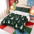 thumbnail image 2 of Manfei Christmas Winter Holiday Full Size Comforter Sets,Farmhouse Santa Claus Bedding Comforter Set,Xmas Reversible,3-Piece,1 Comforter and 2 Pillowcases, 2 of 7
