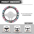 thumbnail image 5 of Uorisanigo Hibiscu 15 Inch Steering Wheel Cover for Women Modern Car Steering Wheel Protector for Winter Fluffy Car Steering Wheel Cover for Most Vehicle Replacement Car Decor Gift for Mom, 5 of 8