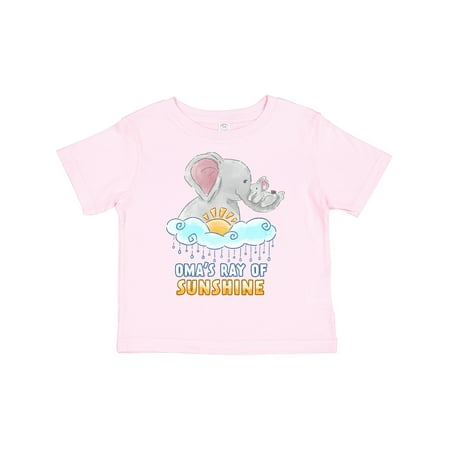 

Inktastic Oma s Ray of Sunshine Cute Elephants Rainclouds and Sun Gift Toddler Boy or Toddler Girl T-Shirt