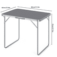 thumbnail image 3 of Space Saving Folding Table, Multi-Purpose Charcoal Gray Card Table for Kitchen, Party, Picnic & Office | Compact & Portable Design, 3 of 10