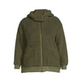 thumbnail image 5 of Terra & Sky Women's Plus Size Full-Zip Faux Sherpa Jacket, 5 of 5