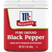 McCormick Non-GMO Kosher Pure Ground Black Pepper, 3 oz Can