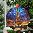 thumbnail image 2 of Eiffel Tower - Paris, France: Ornament Style Wall or Window Hanging Made With Real Glass, 2025, Holiday Decoration, Seasonal Keepsake Gift, Unique 2025, Seasonal Holiday Decor,, 2 of 5