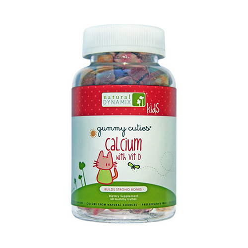 Natural Dynamix Kids Calcium With Vitamin D Gummy Cuties, 60 Ea, 6 Pack