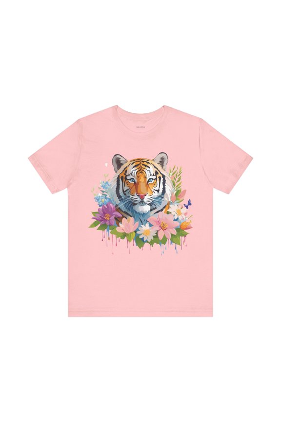 Tiger Graphic Unisex 100 Cotton Vintage Art with Animal Tee 4