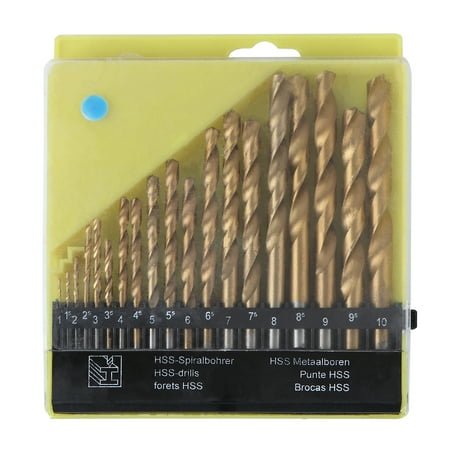 

19pcs High-velocity Steel Drill Drill Bit Electric Drill (Golden)
