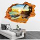 thumbnail image 5 of 1 Uds. Etiqueta de pared estereoscópica 3d de moda de sol de playa con impresión estereoscópica súper fuerte 60cm * 90cm, 5 of 5