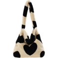thumbnail image 1 of Bolso de mano de felpa para mujer GSenhui, bolso esponjoso de gran capacidad, bolso de hombro de piel sintética, bolso de compras con hebilla magnética para la universidad, el trabajo, la, 1 of 6