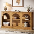 thumbnail image 4 of Tribesigns 63-inch Console Table, Farmhouse Entryway Table with 3-Tier Shelf, Wooden Sofa Console Behind Couch for Entrance, Hallway, Natural Brown, 4 of 8