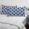thumbnail image 4 of Retro Rhombus Throw Pillow Covers, Morocco Abstract Geometric Art Navy Blue Soft Breathable Pillow Cases with Invisible Zipper for Sleeping, Standard Pillowcases for Couch Bed Sofa Chair 20x26 Inches, 4 of 9